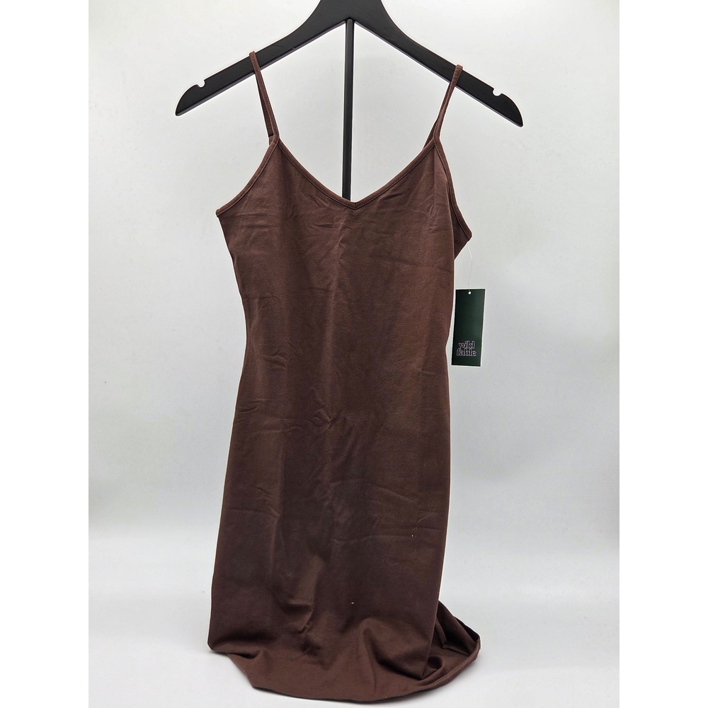 Wild Fable Women's M Brown Cami Mini Dress Adjustable Straps NWT 101-526